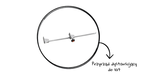 Przyrząd dystansujący do łat PICARD